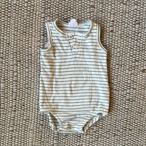 Striped Sleeveless Baby Onesie 6-12